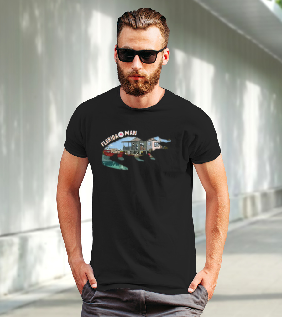Florida Man And Gator Houseboat Adventure NFT T-Shirt