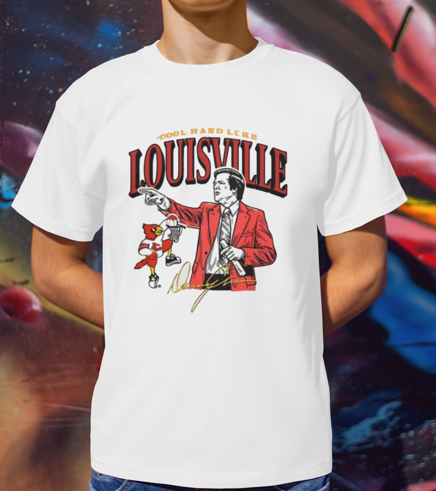 Louisville Cool Hand Luke Denny Crum 80s Throwback T-Shirt