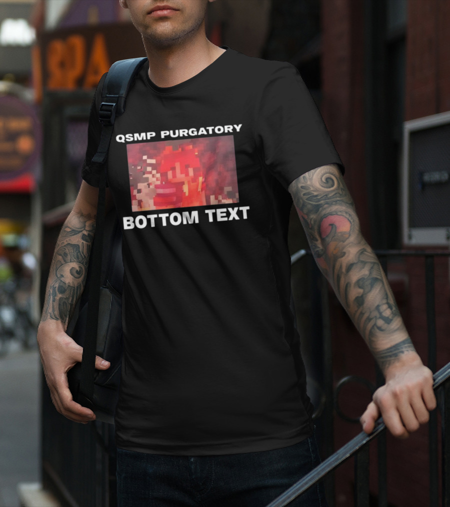 QSMP Purgatory Bottom Text Pixelated T-Shirt
