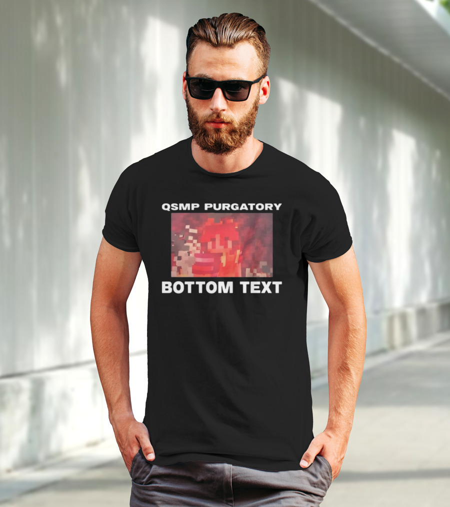 QSMP Purgatory Bottom Text Pixelated T-Shirt