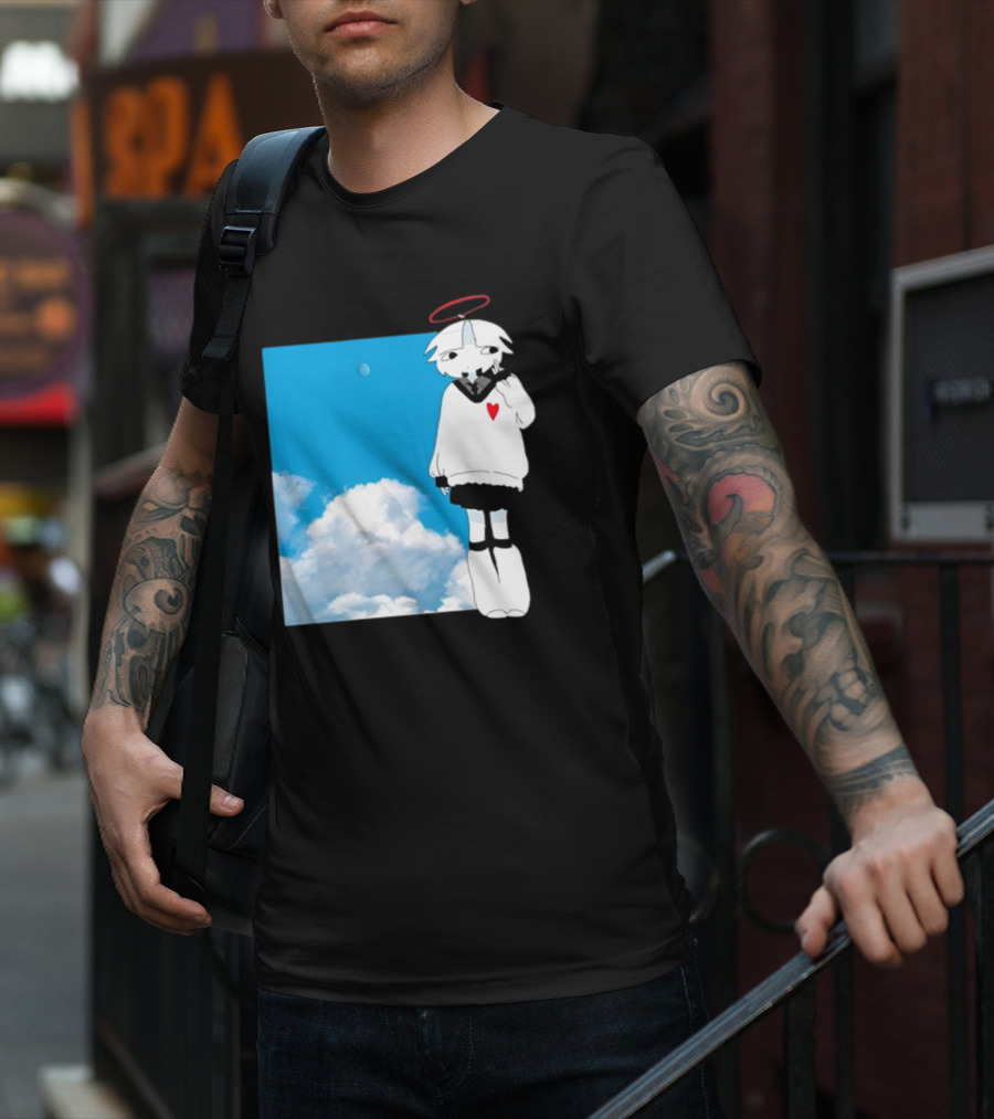 ChewChewer Loving Sky Cute Angel Halo Heart Clouds T-Shirt