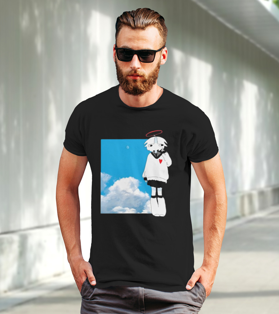 ChewChewer Loving Sky Cute Angel Halo Heart Clouds T-Shirt