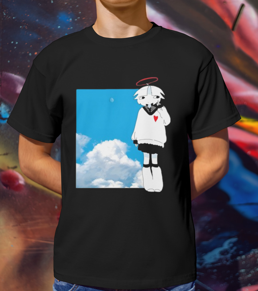 ChewChewer Loving Sky Cute Angel Halo Heart Clouds T-Shirt