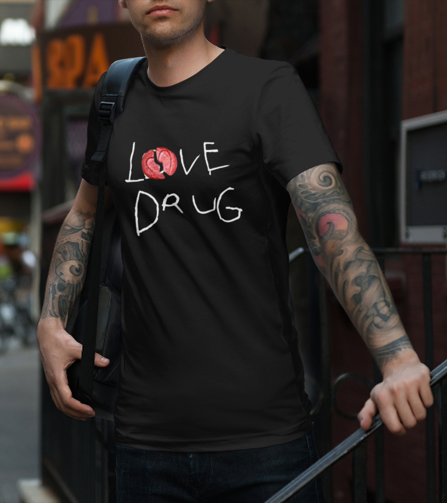 Grindhard Dark Grey Broken Love Drug T-Shirt