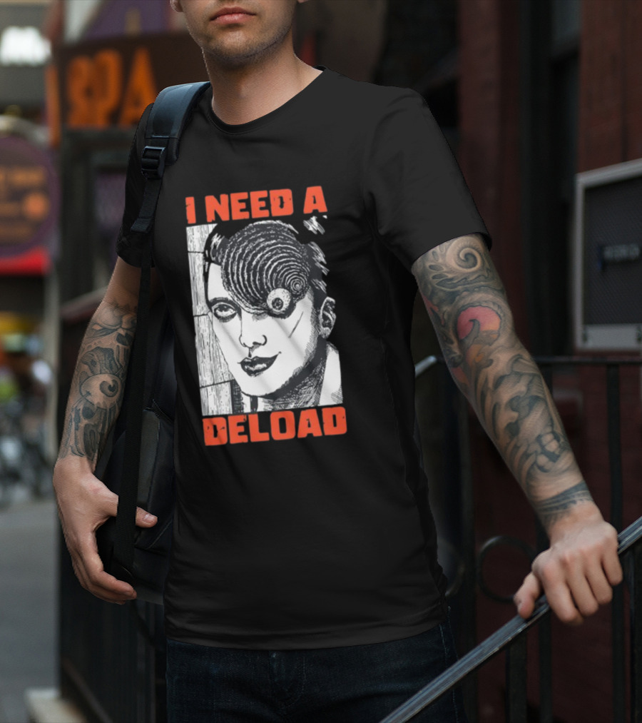 I Need A Deload Spiral Horror Comic T-Shirt
