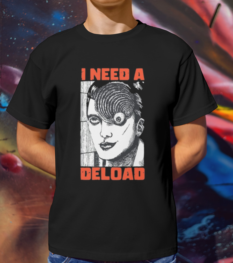I Need A Deload Spiral Horror Comic T-Shirt