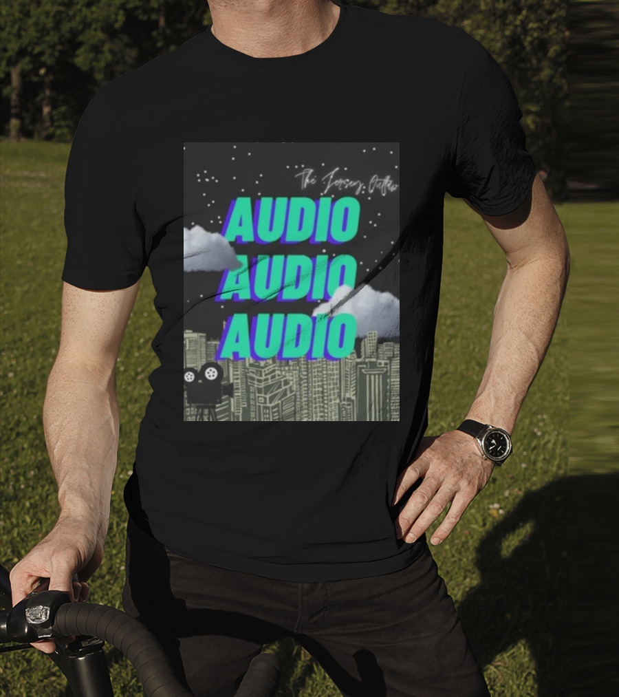 The Jersey Outlaw Audio Audio Audio Cityscape Night Scene T-Shirt