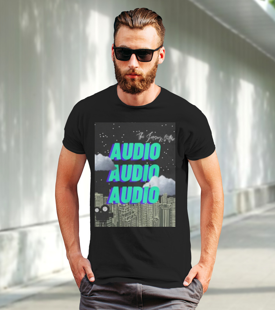 The Jersey Outlaw Audio Audio Audio Cityscape Night Scene T-Shirt