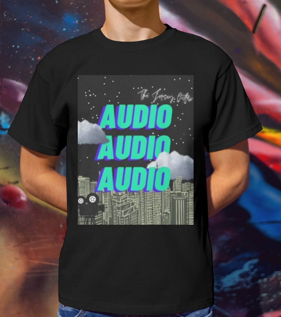 The Jersey Outlaw Audio Audio Audio Cityscape Night Scene T-Shirt