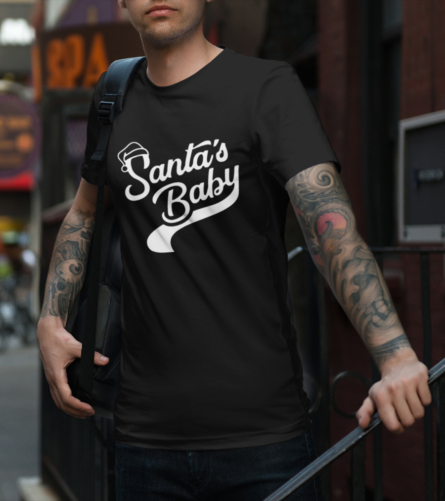 Santa's Baby Santa Hat Holiday Fun T-Shirt