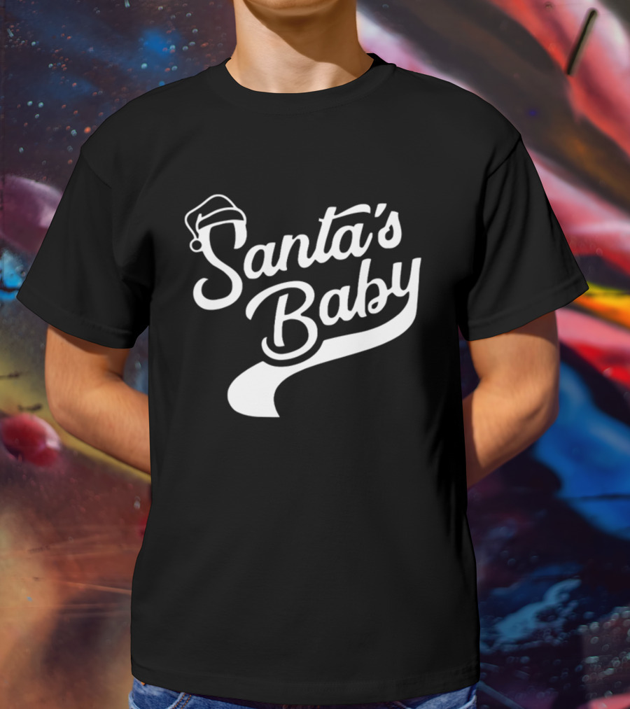 Santa's Baby Santa Hat Holiday Fun T-Shirt
