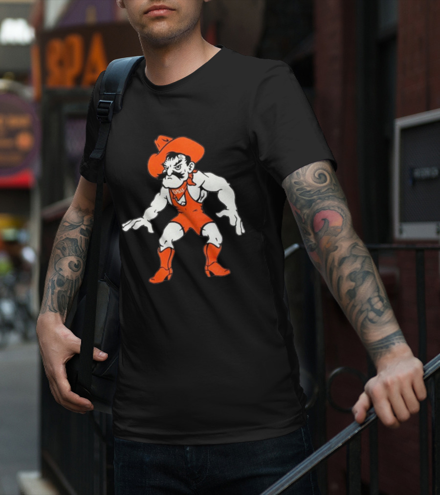Pistol Pete OSU Wrestling Mascot Cowboy T-Shirt