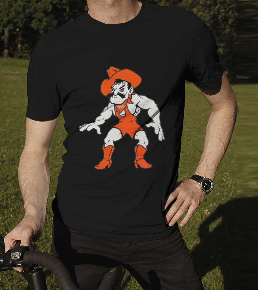 Pistol Pete OSU Wrestling Mascot Cowboy T-Shirt