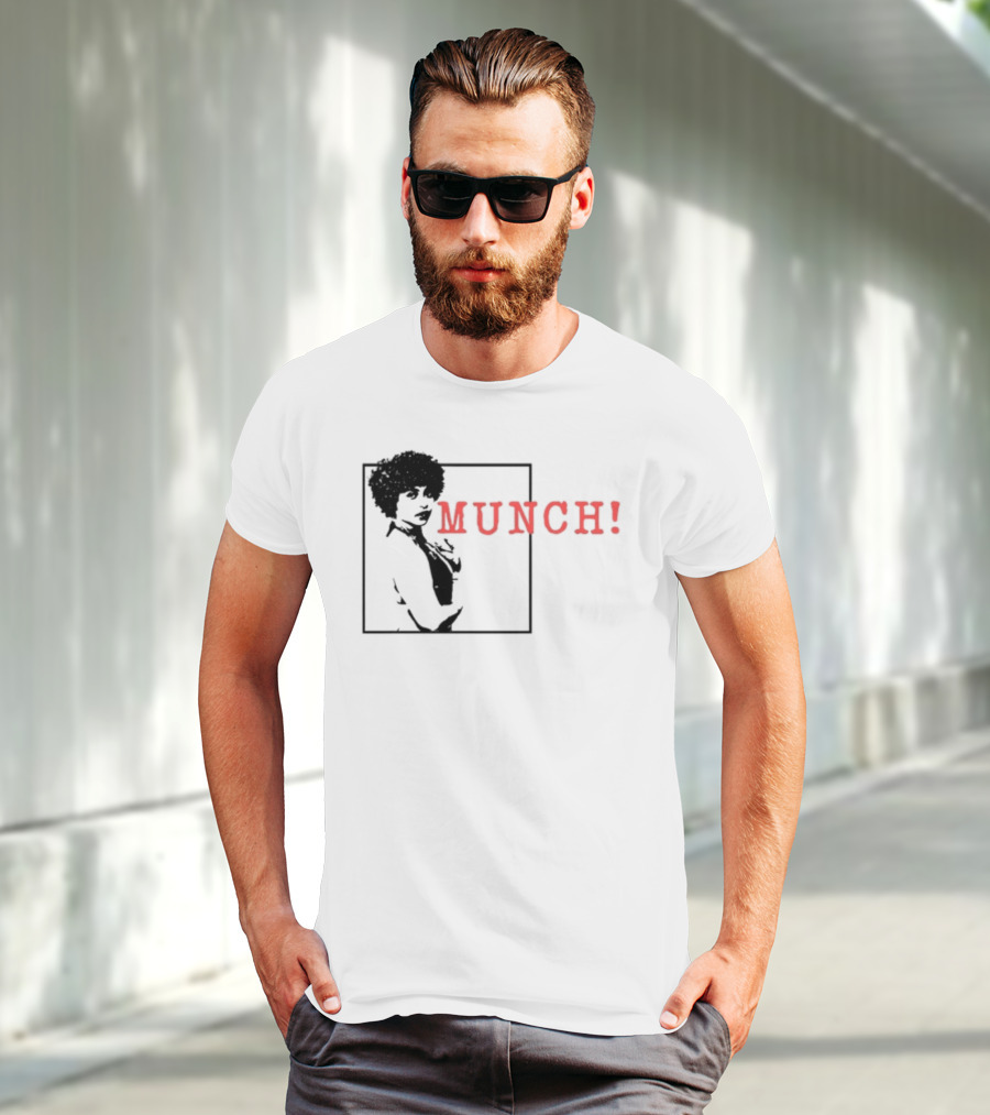 Ylikeapparel Munch Bold Red Text With Figure Image T-Shirt