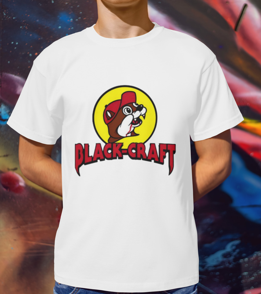 Black Craft Bucees Softstyle V-Neck Texan Mascot T-Shirt