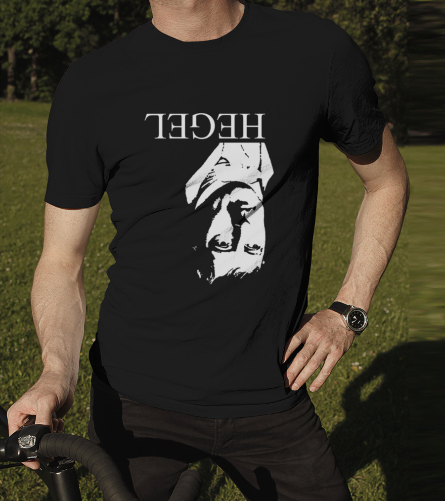 Marx Hegel Upside Down Text Image T-Shirt