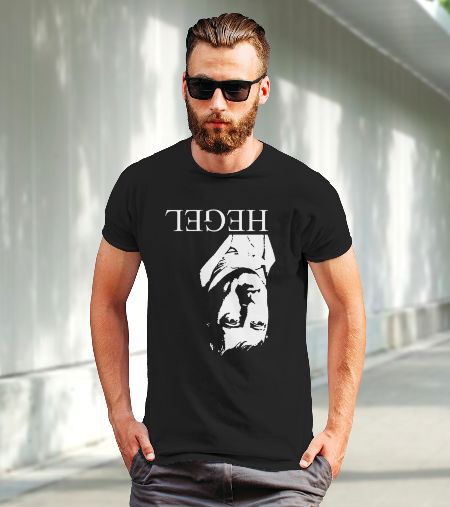 Marx Hegel Upside Down Text Image T-Shirt