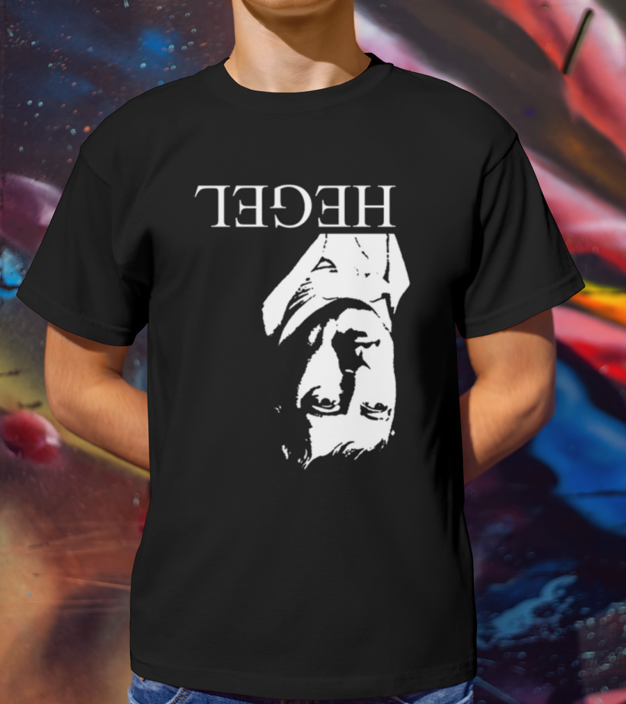 Marx Hegel Upside Down Text Image T-Shirt