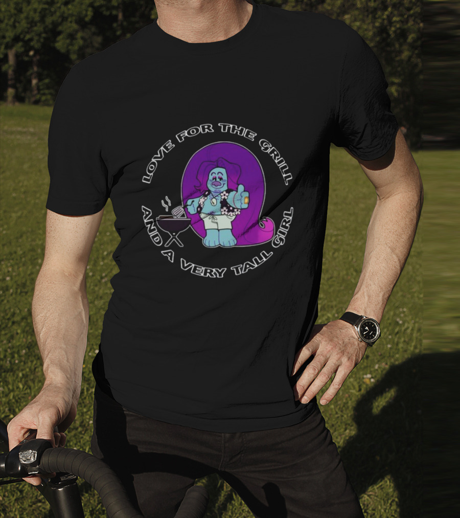 Love For The Grill And A Very Tall Girl Ovisghost BBQ T-Shirt