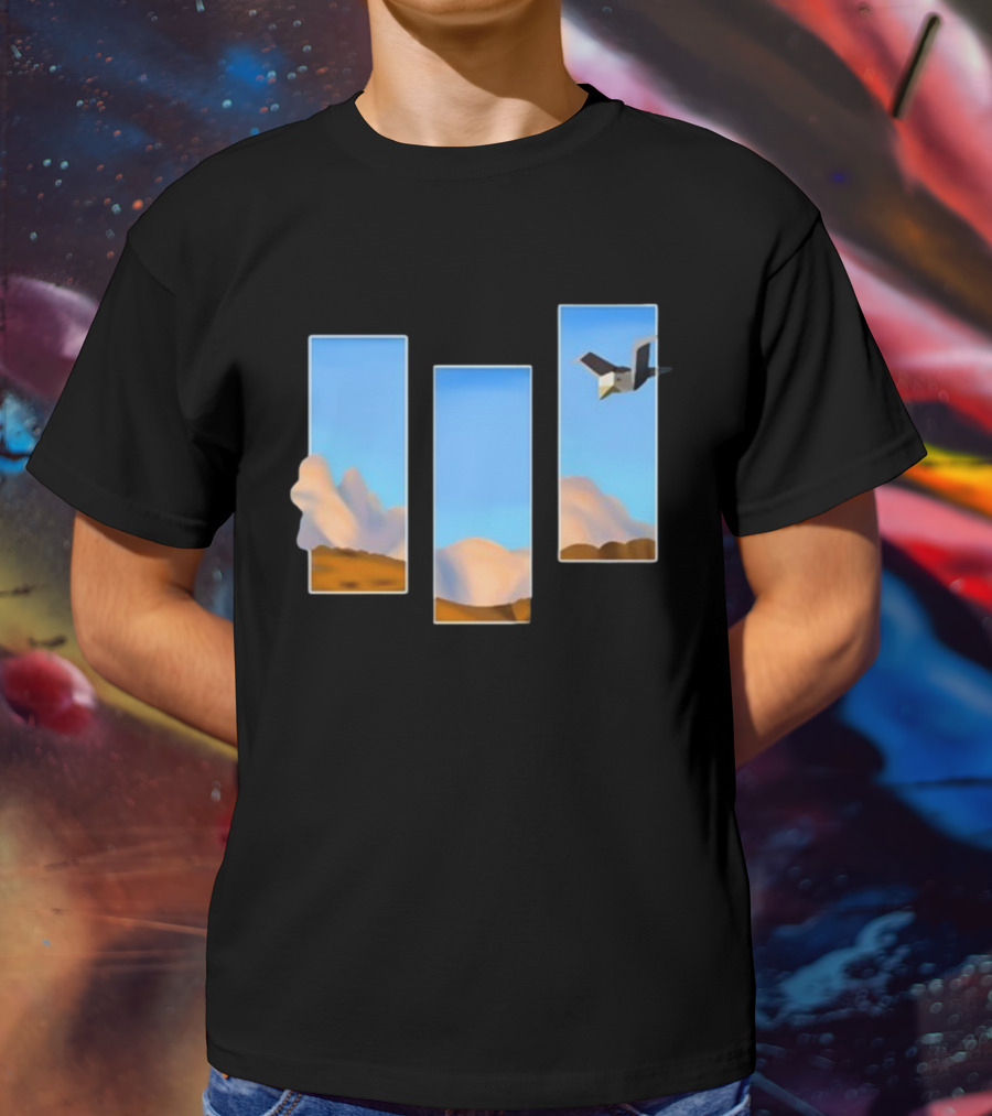 Rae Abroadwaybug Lovejoy Pebble Brain Ep Fanmade Sky And Clouds With Bird T-Shirt