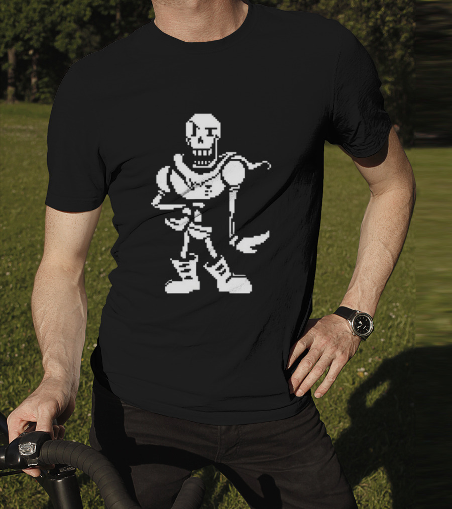Stillstanningdnp Papyrus Battle Sprite Undertale Character Pixel T-Shirt