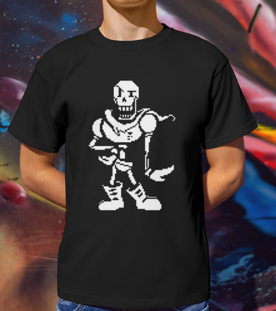 Stillstanningdnp Papyrus Battle Sprite Undertale Character Pixel T-Shirt