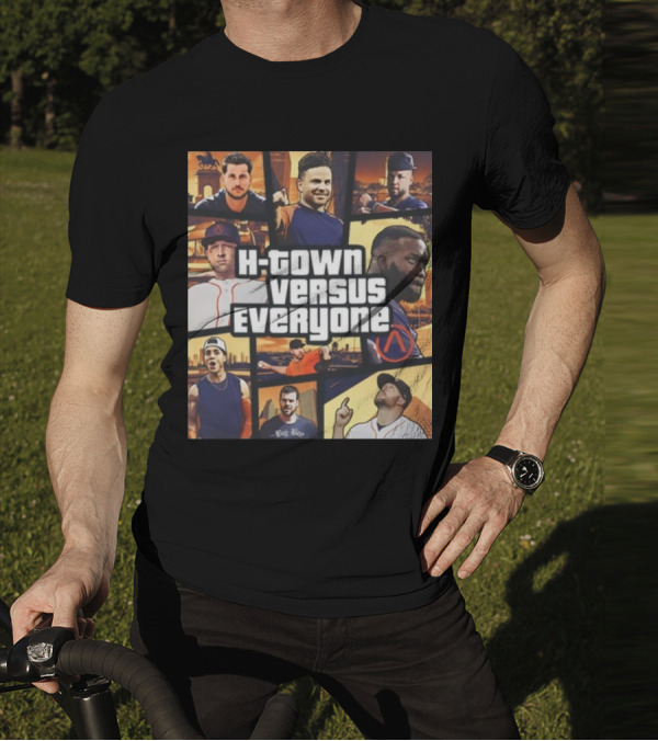 H-Town Versus Everyone Houston Sports Icons Collage T-Shirt