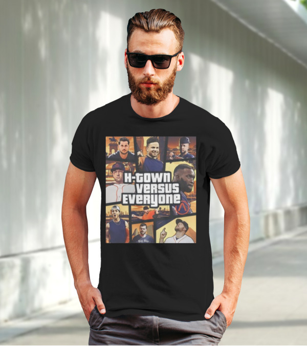 H-Town Versus Everyone Houston Sports Icons Collage T-Shirt