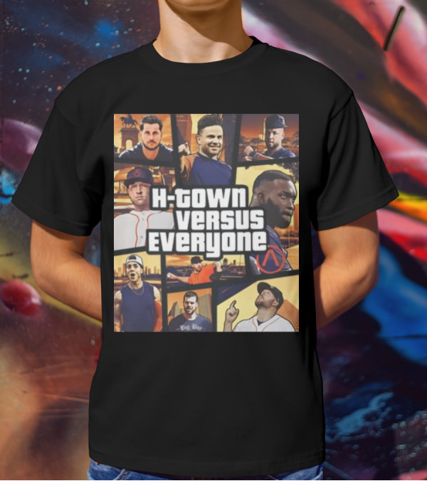 H-Town Versus Everyone Houston Sports Icons Collage T-Shirt