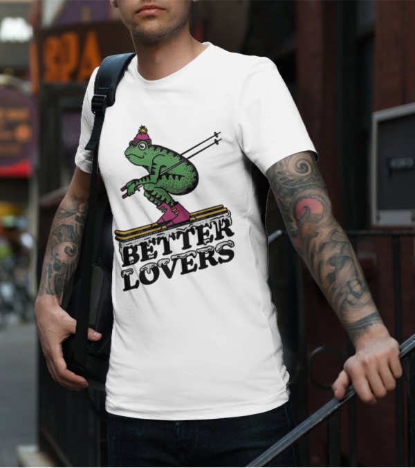 Better Lovers Ski Frog Pom Pom Hat Slalom T-Shirt