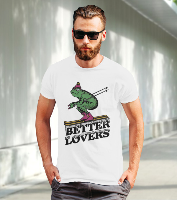 Better Lovers Ski Frog Pom Pom Hat Slalom T-Shirt