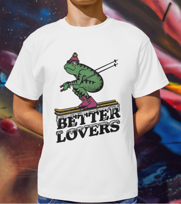 Better Lovers Ski Frog Pom Pom Hat Slalom T-Shirt