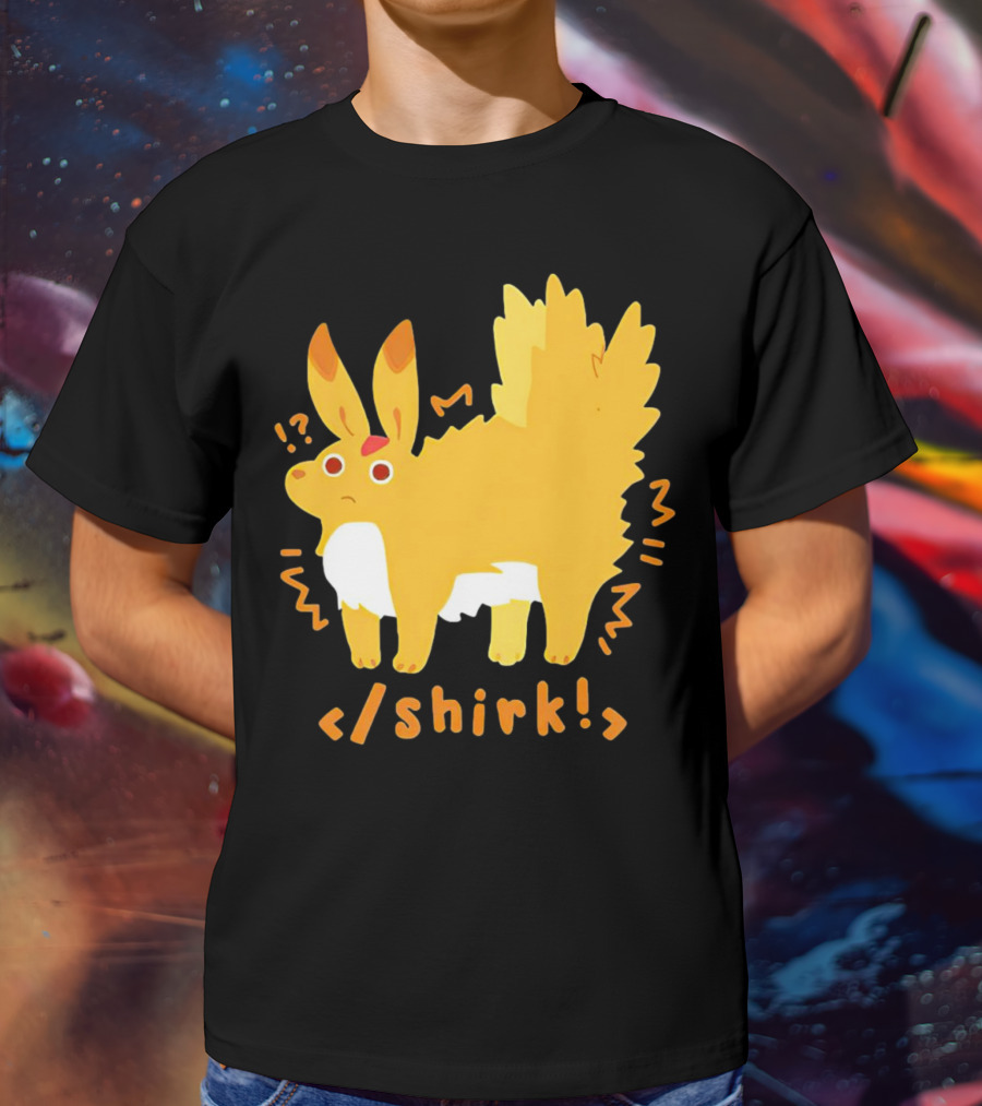 Fenrishion Shirk Pokemon Cartoon Yellow Creature With Coding T-Shirt