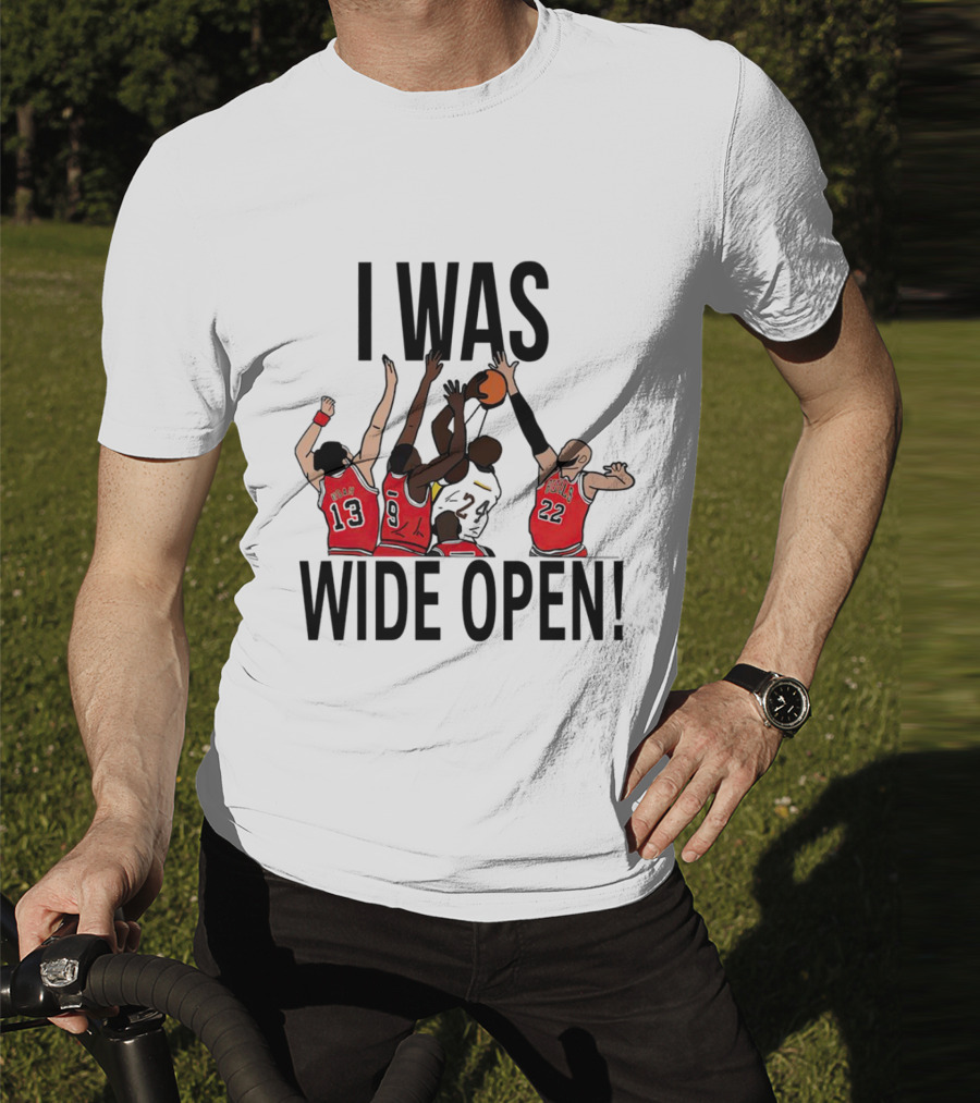 I Was Wide Open Basketball Iconic Players Team Defense Moment T-Shirt