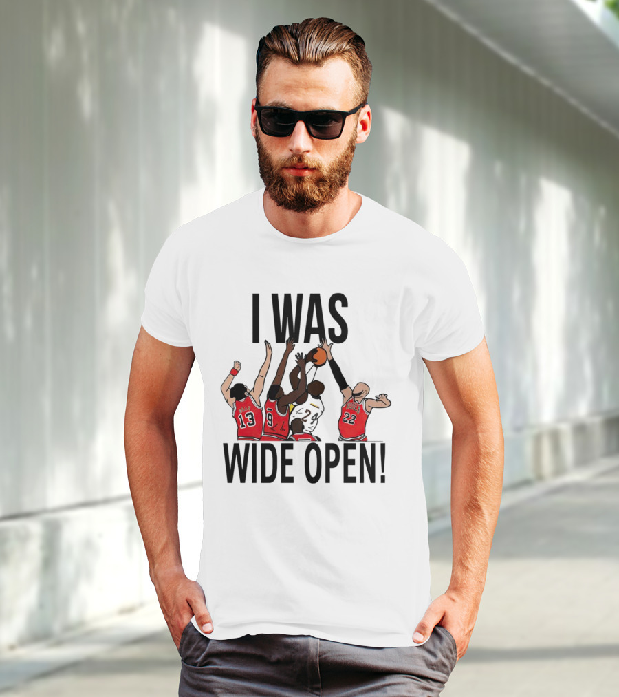 I Was Wide Open Basketball Iconic Players Team Defense Moment T-Shirt