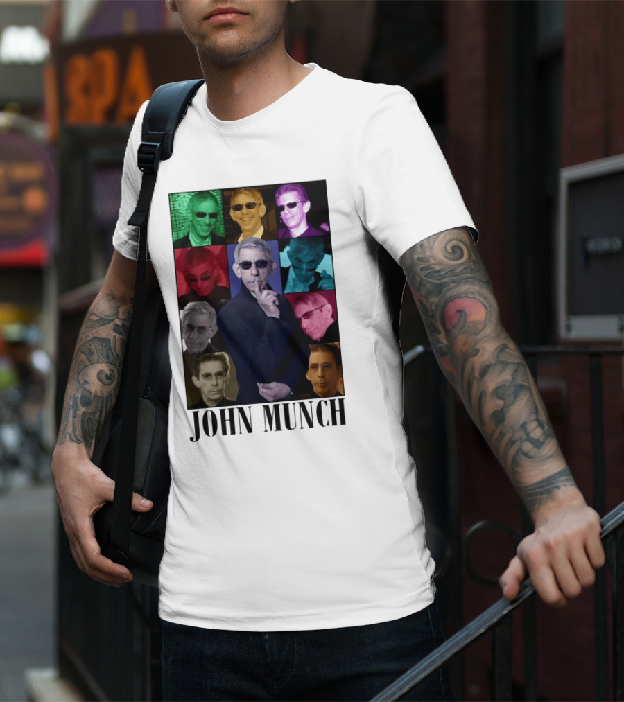 John Munch Multicolor Photo Collage T-Shirt