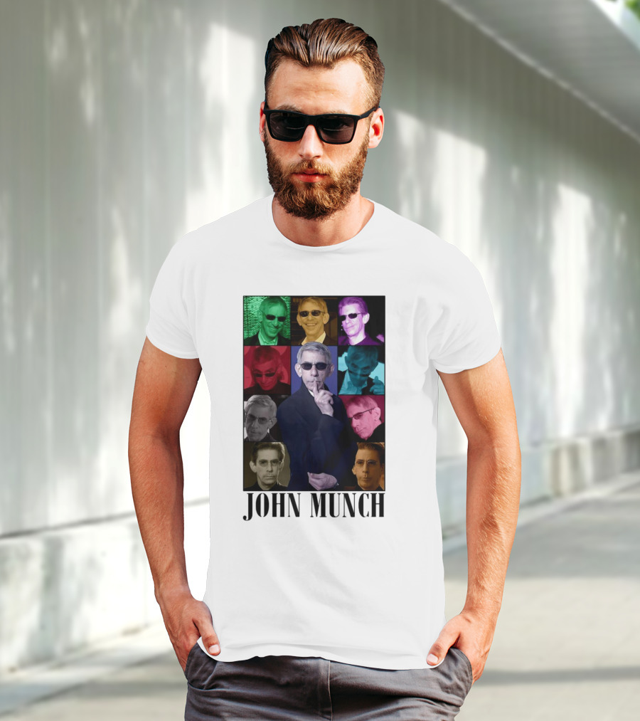 John Munch Multicolor Photo Collage T-Shirt