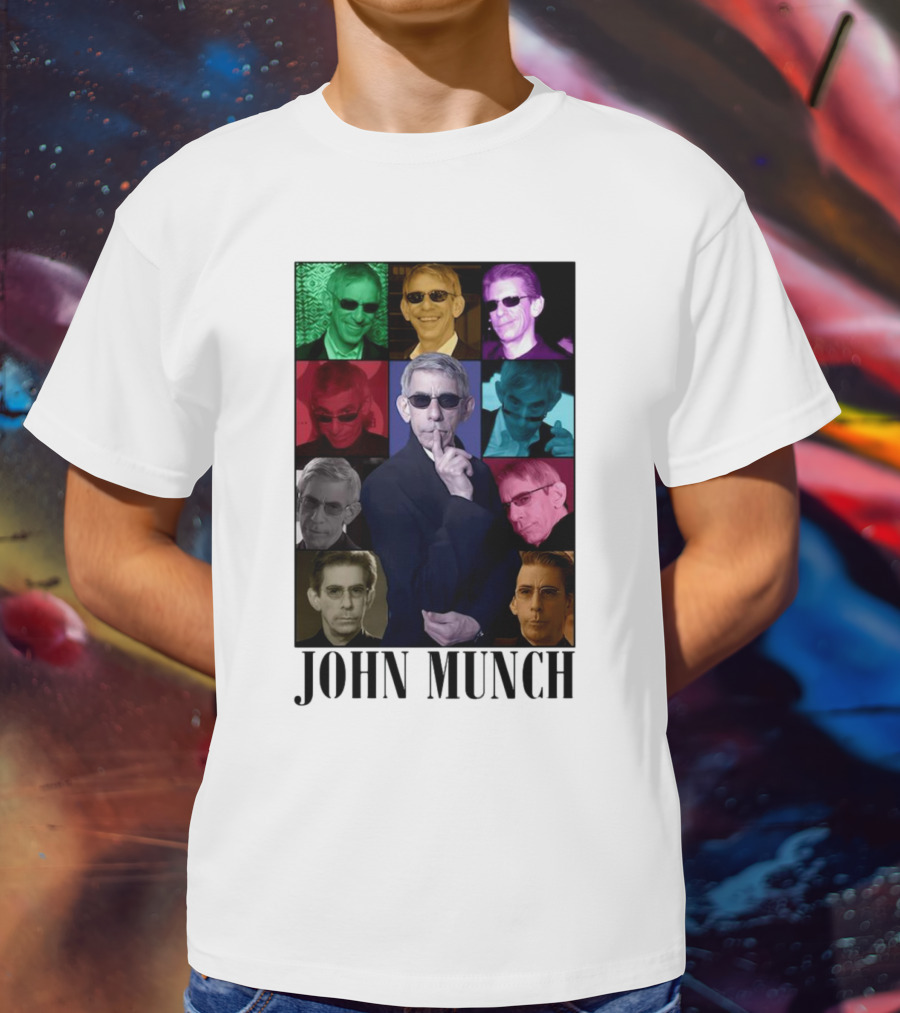 John Munch Multicolor Photo Collage T-Shirt
