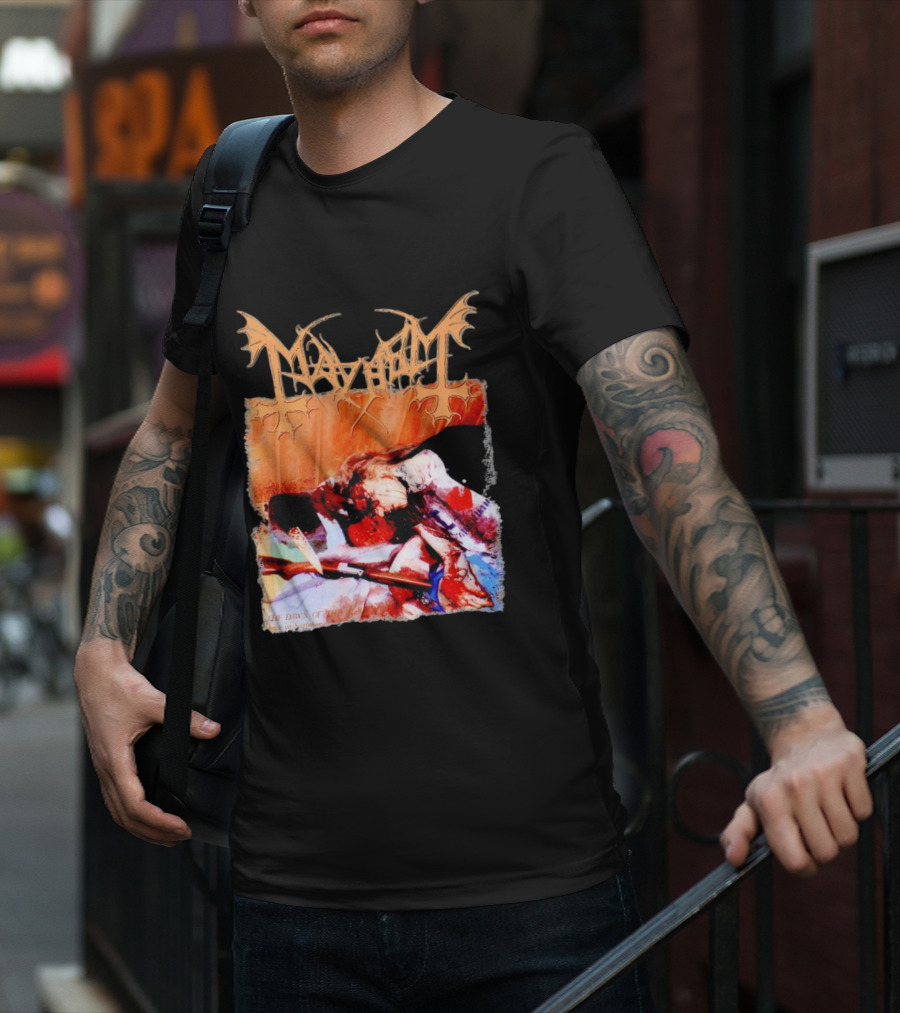 Mayhem Norwegian Black Metal The Dawn Of The Black Hearts T-Shirt