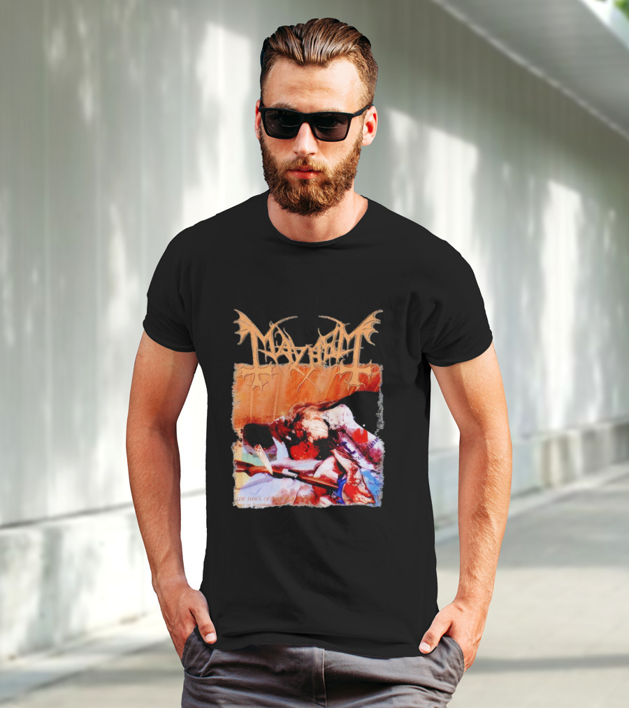 Mayhem Norwegian Black Metal The Dawn Of The Black Hearts T-Shirt