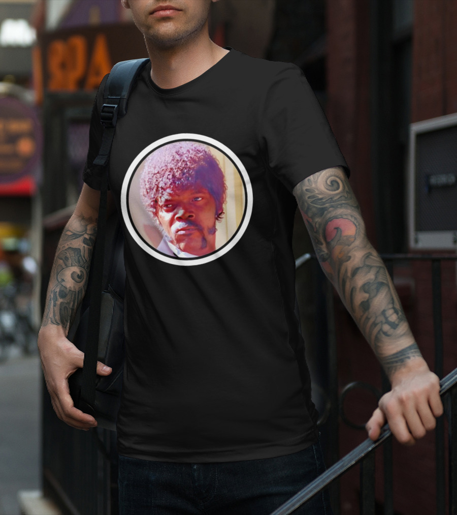 Jules Winnfield Iconic Look Pulp Fiction Samuel L Jackson Photo T-Shirt