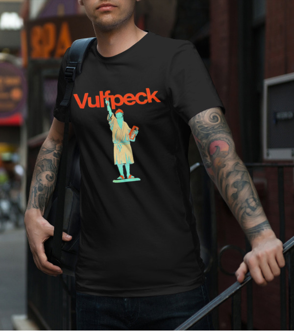 Vulfpeck Statue Of Liberty With Keyboard And Red Hat T-Shirt
