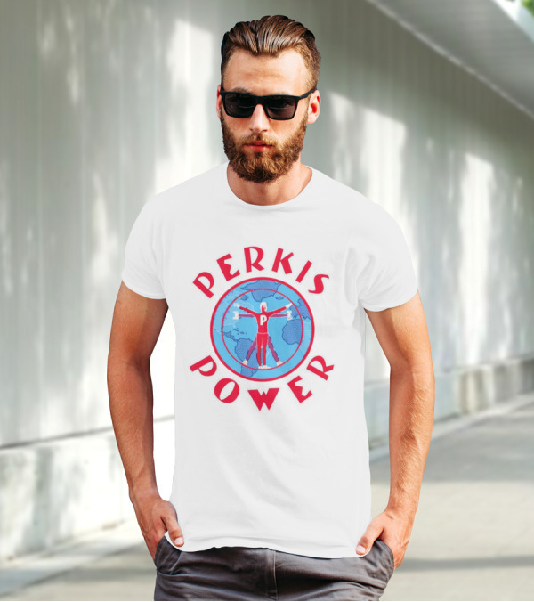 Perkis Power Global Fitness Vitruvian Workout T-Shirt