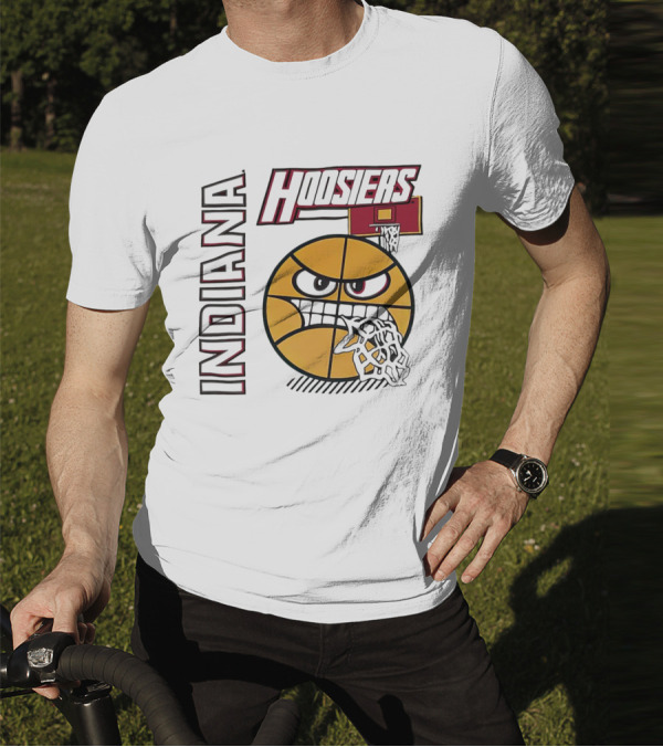 Indiana Hoosiers Angry Basketball Face T-Shirt