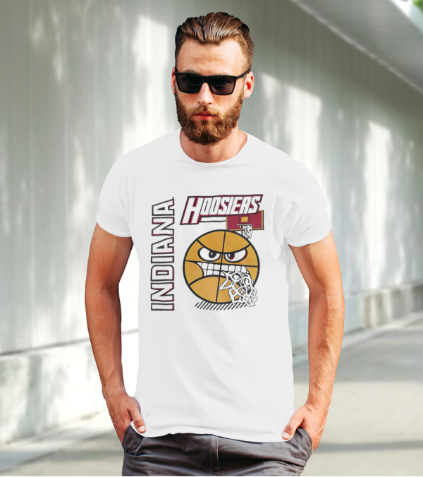 Indiana Hoosiers Angry Basketball Face T-Shirt