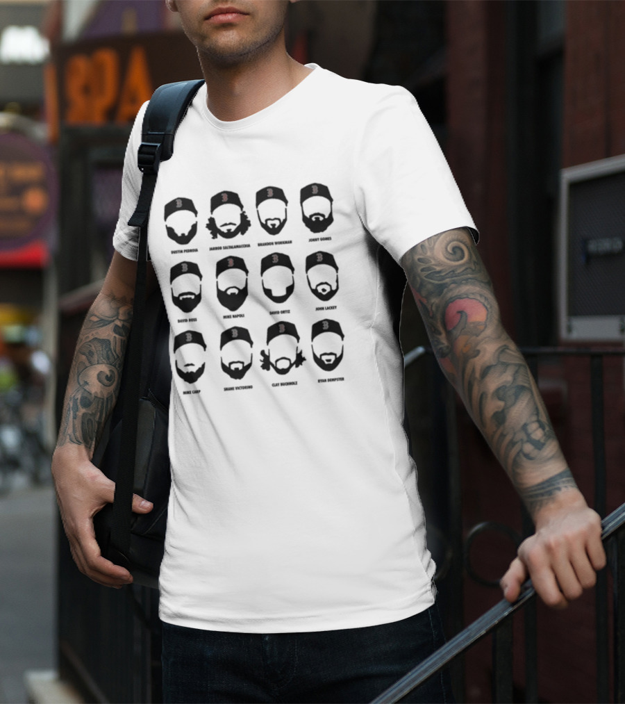 Boston Bearded Baseball Legends David Ortiz Shane Victorino Mike Napoli David Ross T-Shirt