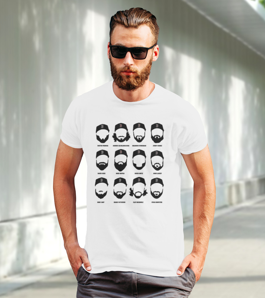 Boston Bearded Baseball Legends David Ortiz Shane Victorino Mike Napoli David Ross T-Shirt