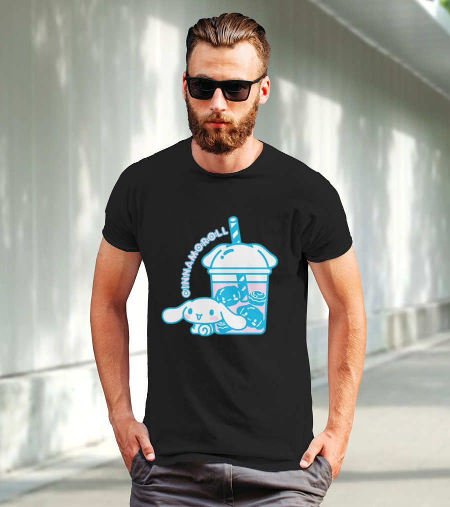 Cinnamoroll Bubble Tea Cup Pastel Cute Character T-Shirt