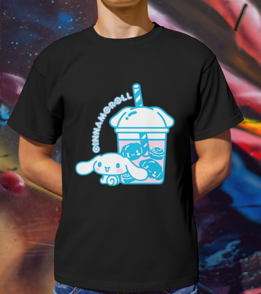 Cinnamoroll Bubble Tea Cup Pastel Cute Character T-Shirt