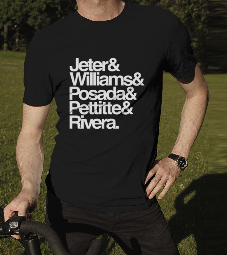 Jeter Williams Posada Pettitte Rivera New York Yankees Core Five Legends T-Shirt